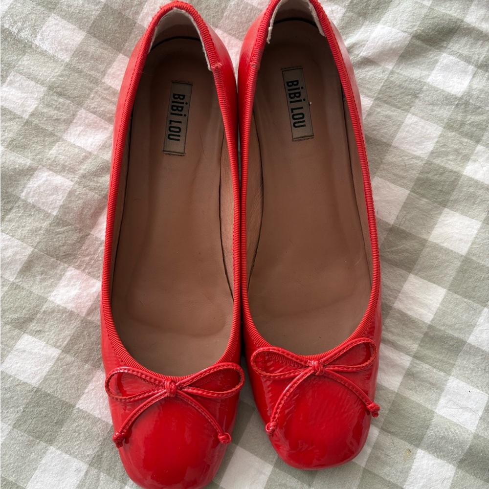 Bibi Lou Red Ballet Pumps
